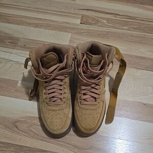 Nike Air Force 1 High Wheat Flax CK0262-700 Youth 5.5Y Authentic